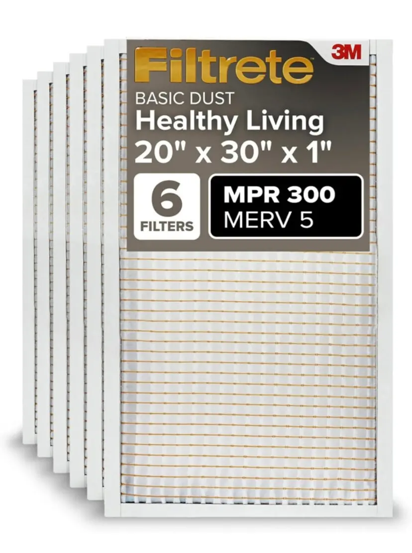 Filtrete 20X30x1 Ac Furnace Air Filter, Merv 5, Mpr 300, Capture Unwanted Particles 1