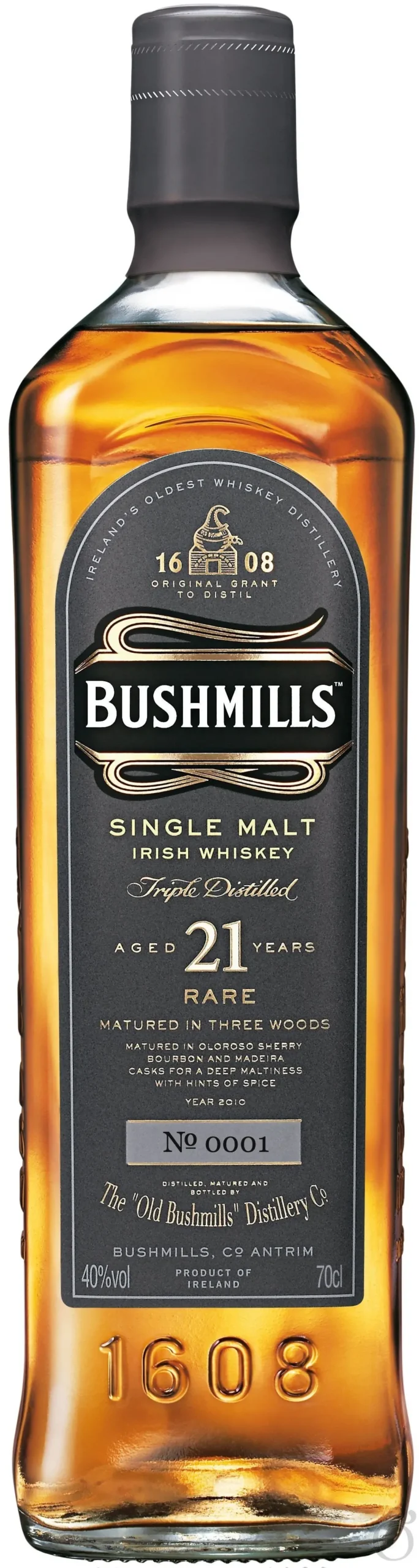 Bushmills 21 Year Old Irish Single Malt Whiskey 750Ml 1