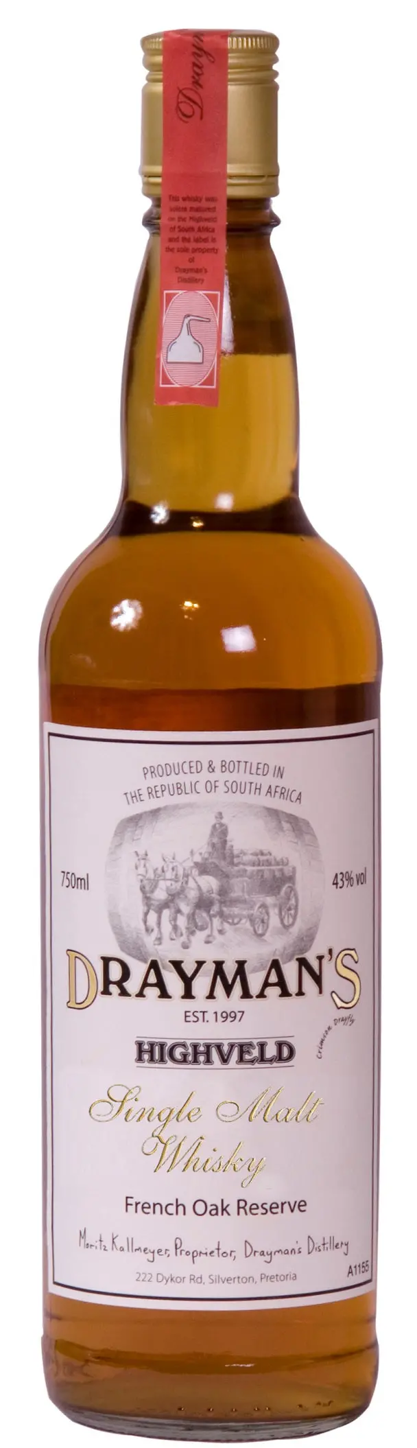 Drayman's Highveld Single Malt Whisky 750Ml 1