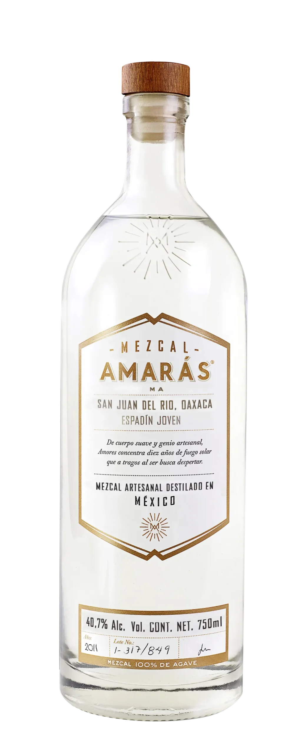 Amaras Mezcal Joven Espadin 750Ml 1