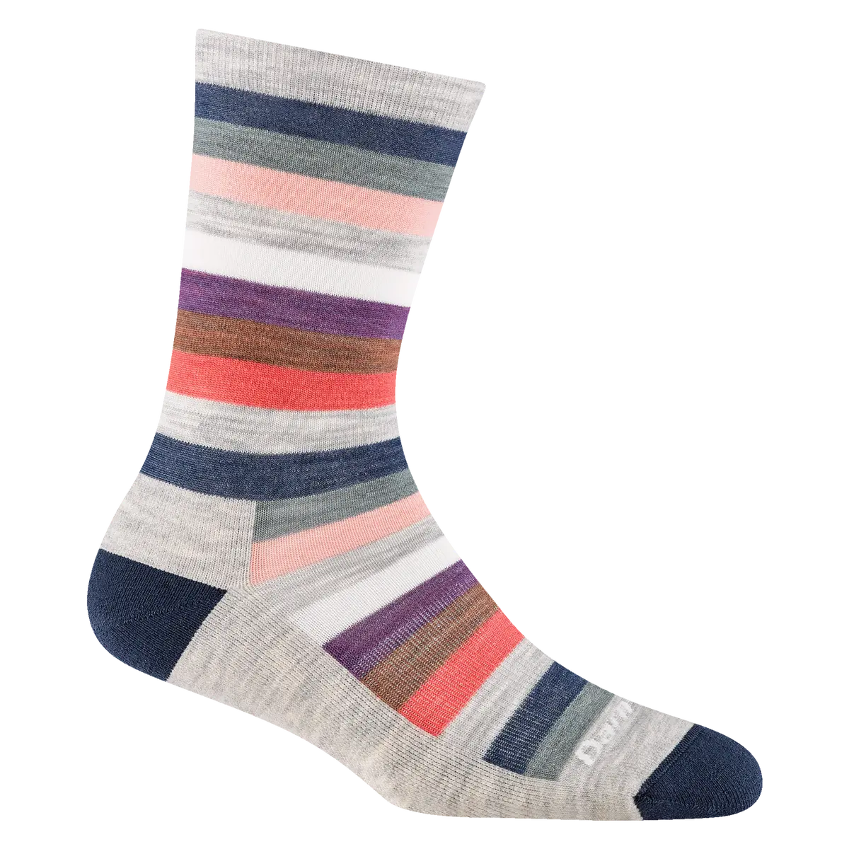 Women's Mystic Stripe Crew Lightweight Lifestyle Socks 1