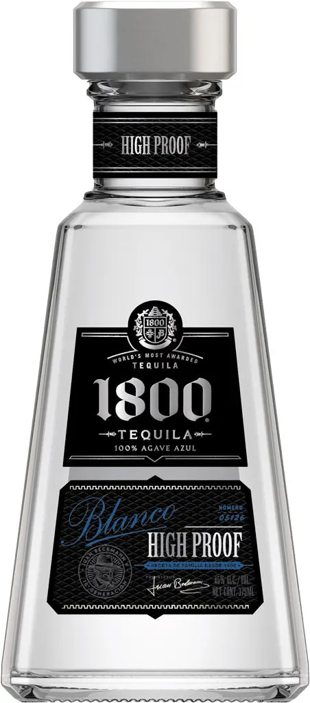1800 Silver 90 High Proof Tequila 375Ml 1