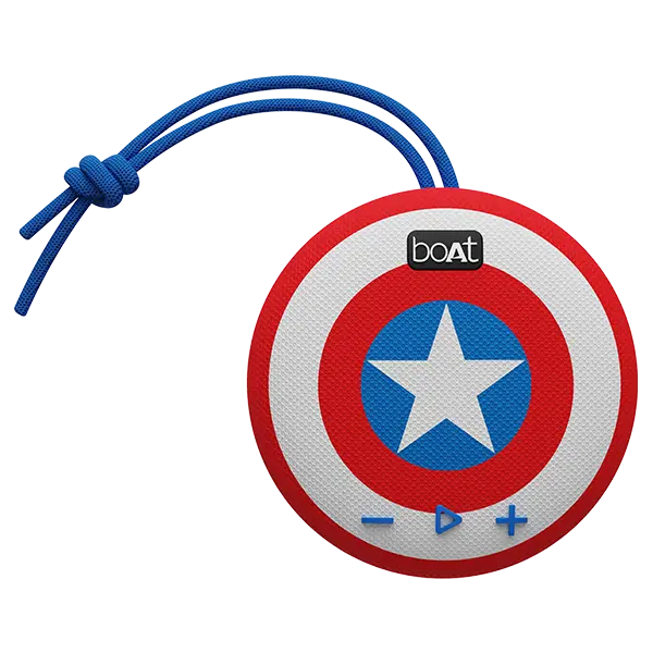 Boat Stone 190 Captain America Marvel Edition | Portable Bluetooth Speaker With 5W Rms Sound, 4 Hours Playback, Bluetooth V5.0 1