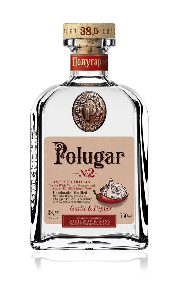 Polugar No.2 Garlic & Pepper Vodka 750Ml 1