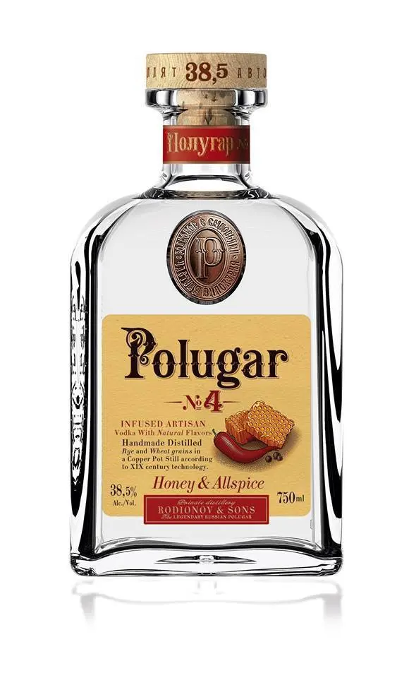 Polugar No.4 Honey & Allspice Vodka 750Ml 1