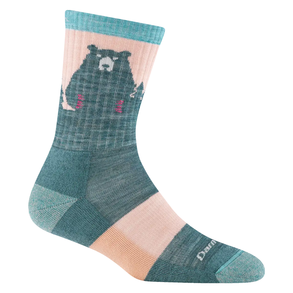 Women's Bear Town Micro Crew Lightweight Hiking Socks 1