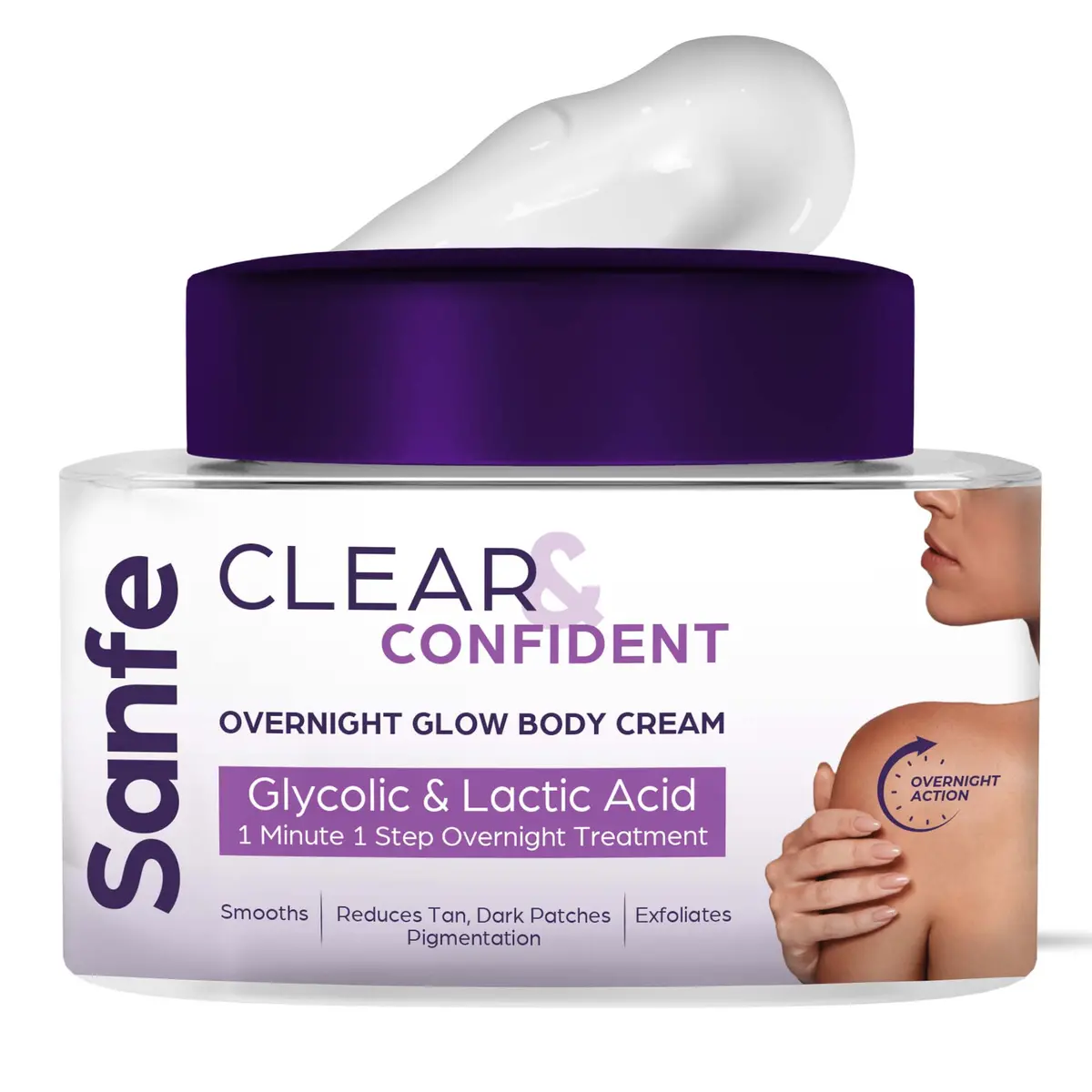Clear & Confident Overnight Glow Body Cream For Dry & Cracked Feet 200Gm 1