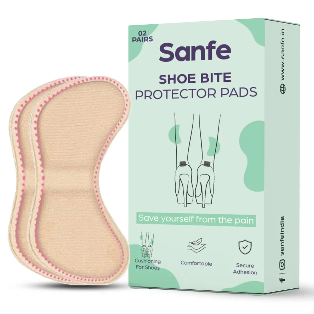 Sanfe Shoe Bite Protector Pads - 2 Pairs 1