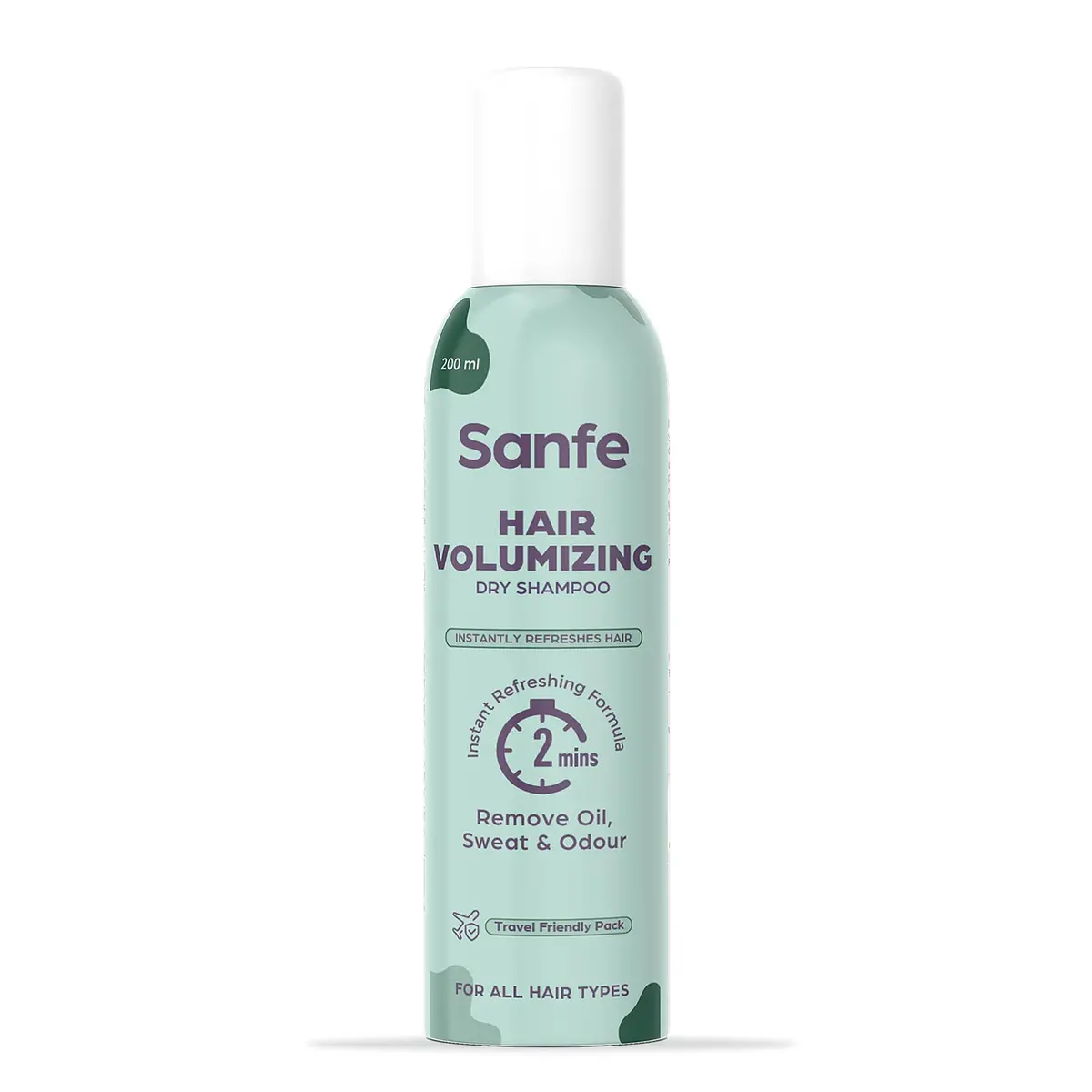 Sanfe Hair Volumizing Dry Shampoo  - 200Ml, Instantly Refreshes, Add Volume, Absorbs Oil And Dirt 1
