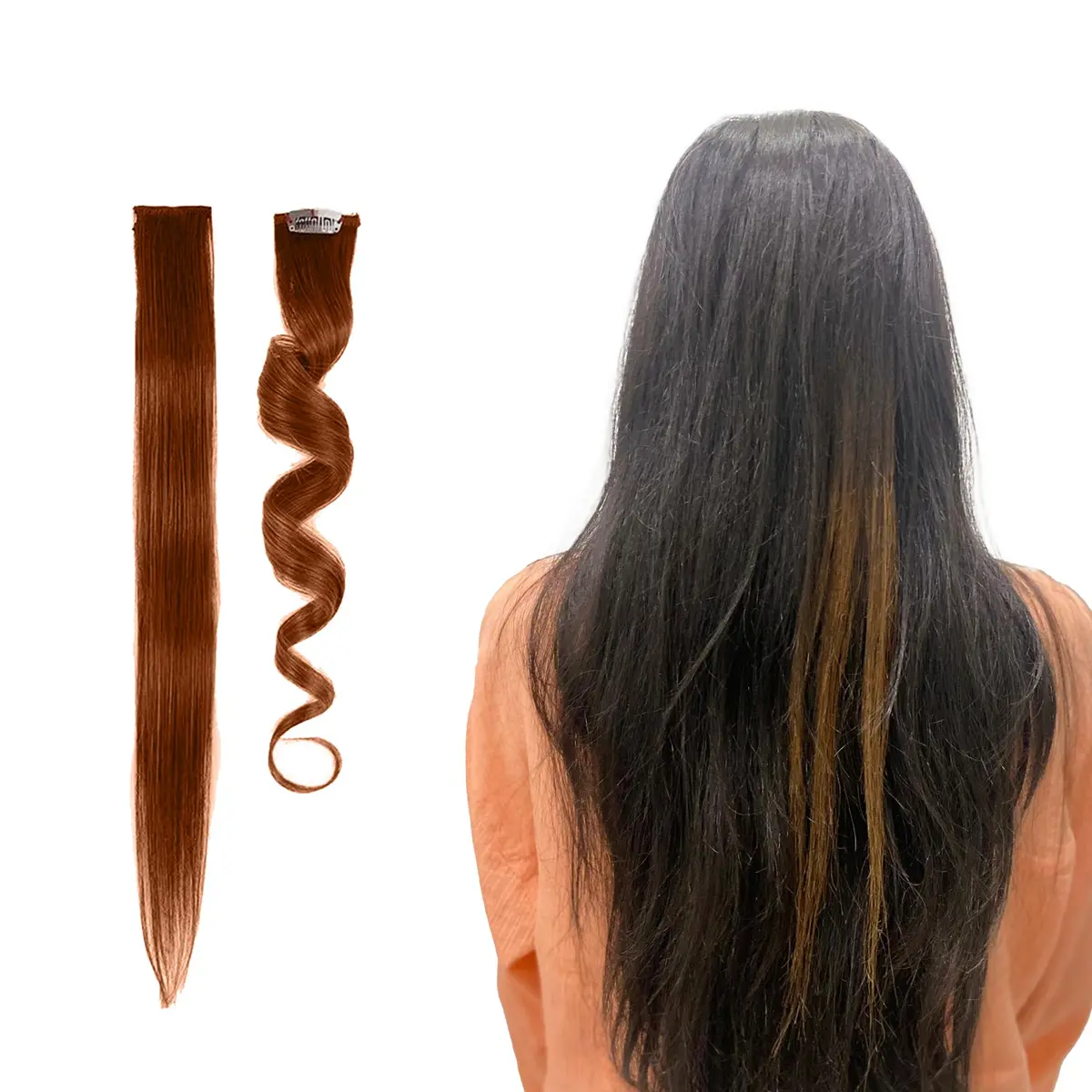 Sanfe Hair Extensions - 100% Human Hair | Washable - Chocolate Brown 1