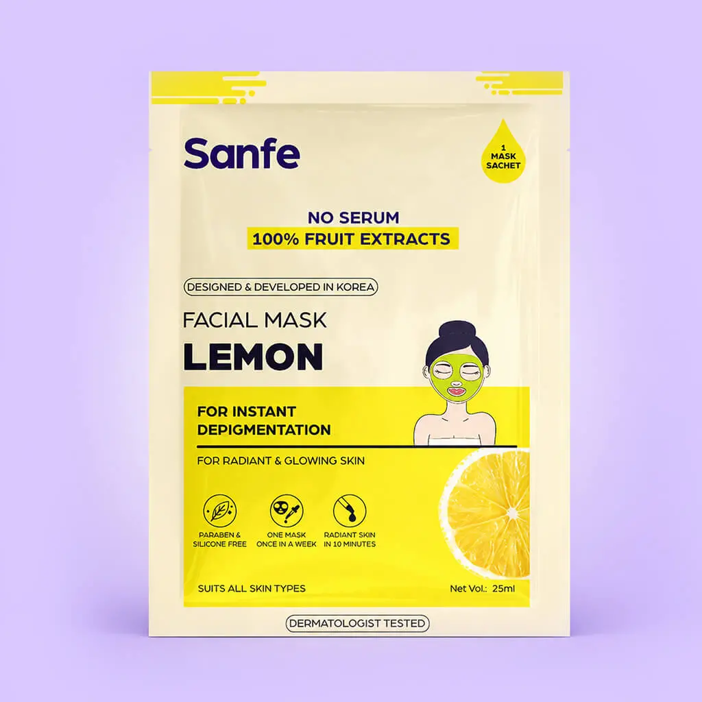 Sanfe Instant Depigmentation Lemon Facial Mask 1