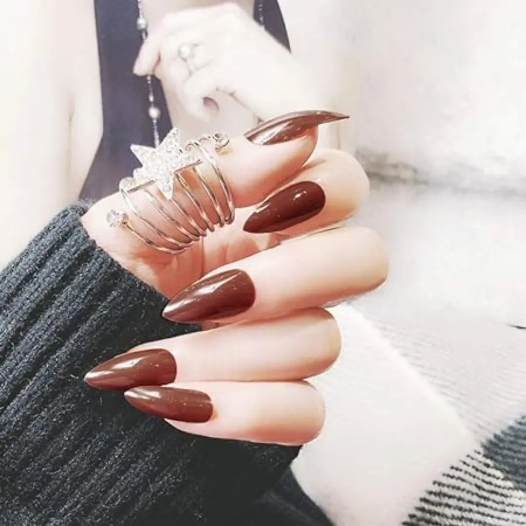 Sanfe Instant Stick On Nails - Glitter Almond - 28 Nails 1