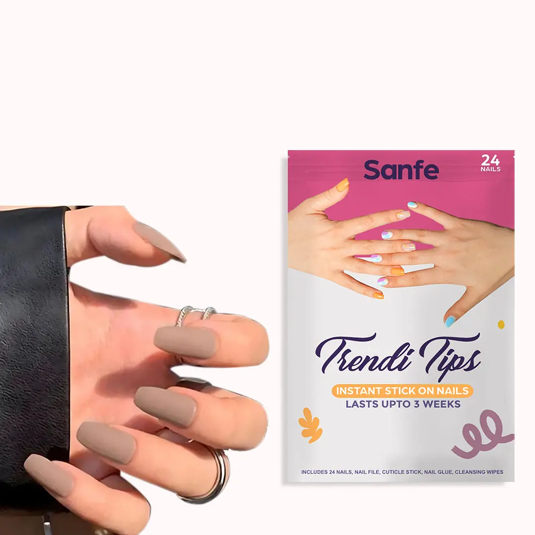 Sanfe Instant Stick On Nails - Holographic Almond - 29 Nails 1
