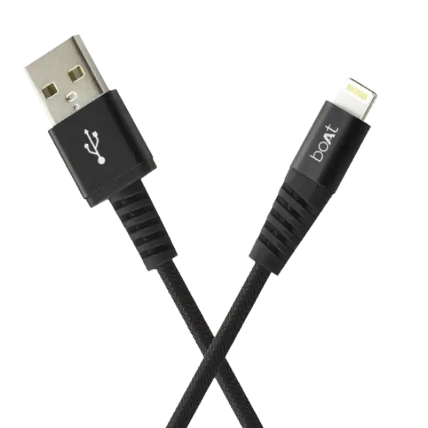 Para-Armour Lightning Cable Mfi Certified 1.5M | Apple Certified Lightning Cable With 480Mbps Data Transfer Speed, Metal Braided, Durable Connectors 1