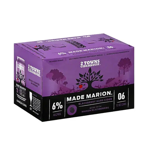 2 Towns Made Marion Cider 6Pk Cans 1