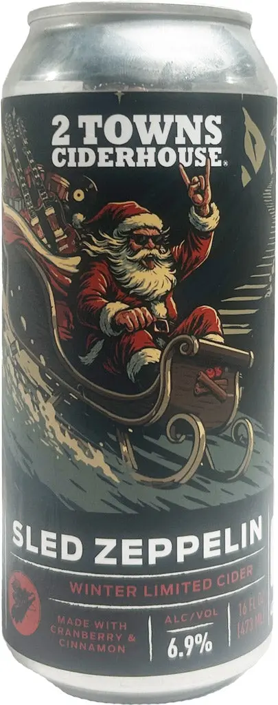 2 Towns Sled Zeppelin Cider 16Oz Can 1