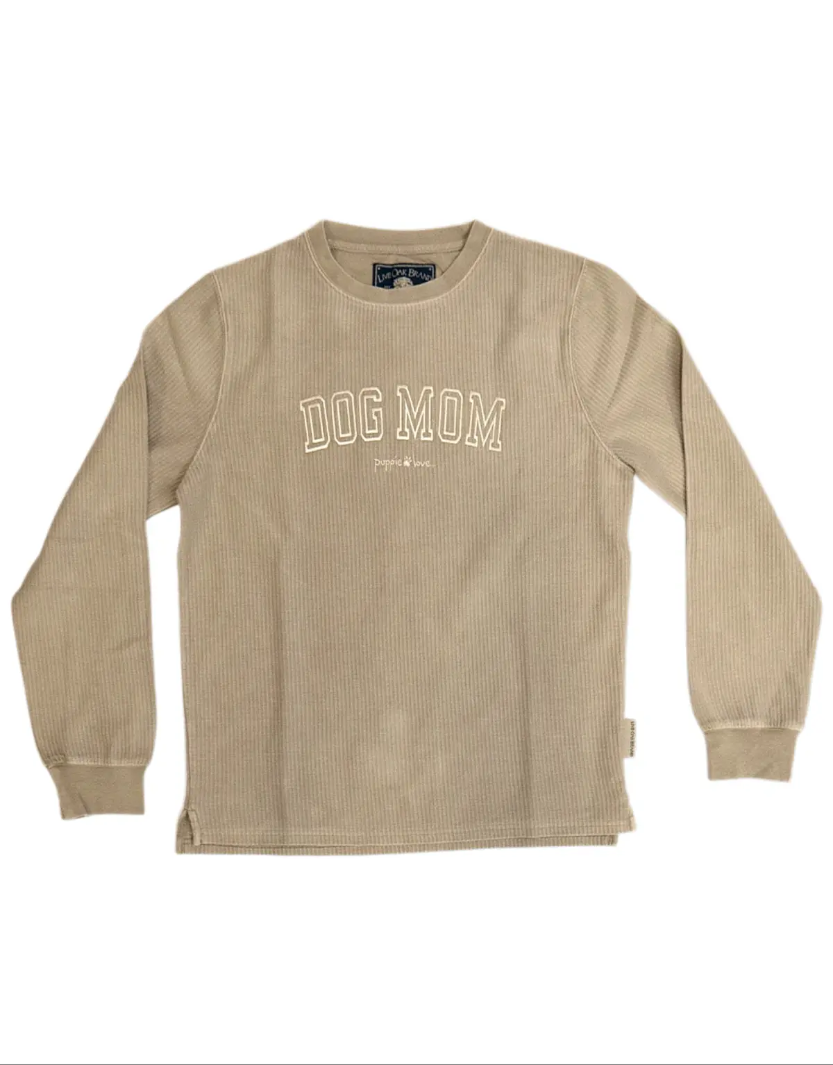 Dog Mom Corduroy Crewneck, Oatmeal 1