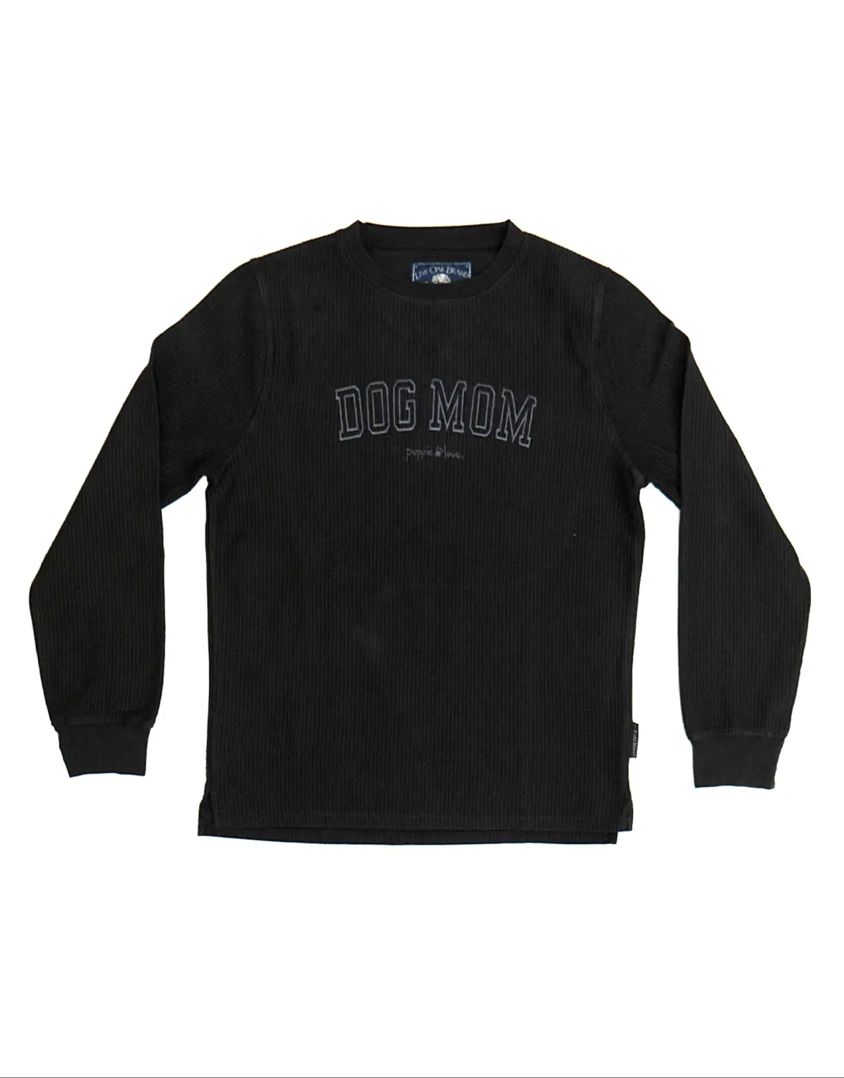 Dog Mom Corduroy Crewneck, Charcoal 1