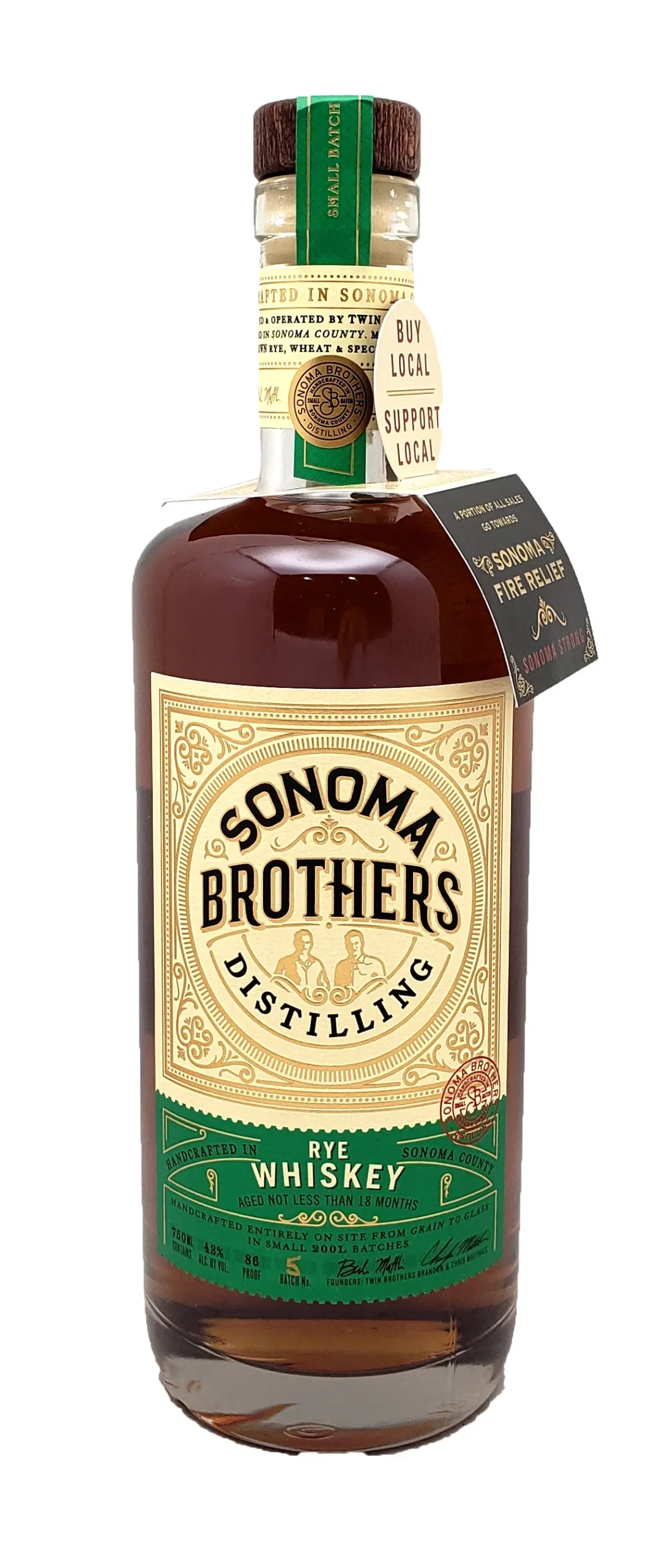 Sonoma Brothers Rye Whiskey 750Ml 1