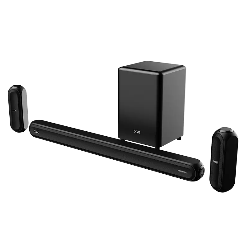 Boat Aavante Bar 3200D | 5.1 Channel Soundbar With Powerful Subwoofer, 3D Surround Sound And Dolby Audio, Dual Wireless Rear Satellite Speakers, Multiple Connectivity Modes 1