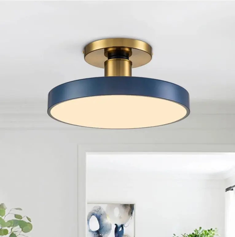 Modern Simple Round Led Semi Flush Mount 1