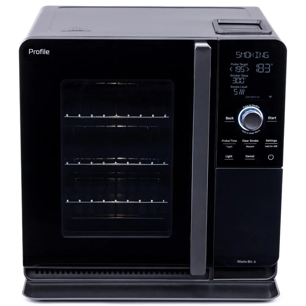 Ge Profile Smart Indoor Smoker In Carbon Black 1