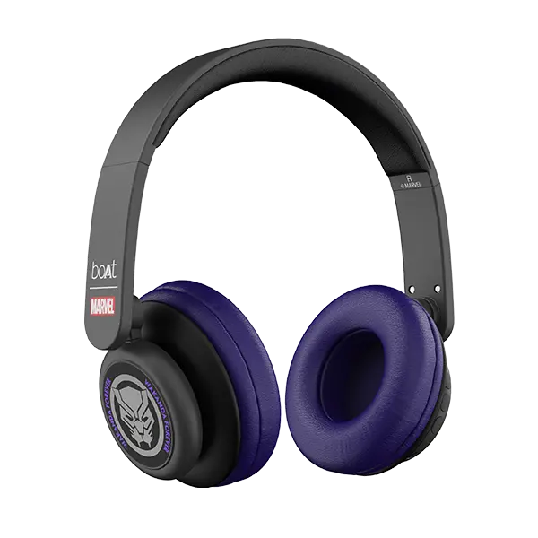 Boat Rockerz 450 Black Panther Marvel Edition | Bluetooth Headphones With 40Mm Audio Drivers, 15H Playback, Voice Assistant, Dual Connectivity 1