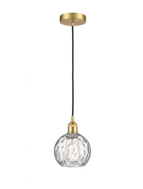 Modern Pendant Light With Textured Glass And Brass Finish 1