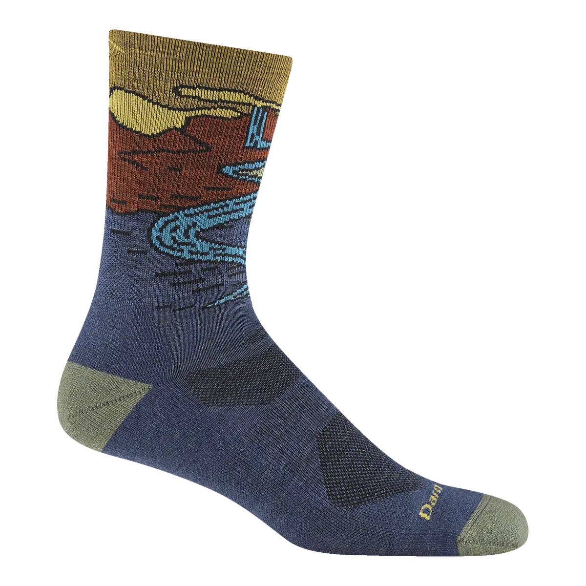 Men's Chasing Waterfalls Micro Crew Lightweight Hiking Socks 1
