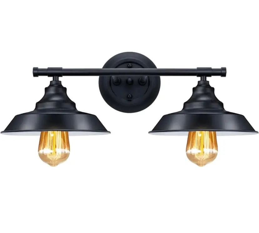 Wall Lights 2-Light Black Bathroom Vanity Light 1