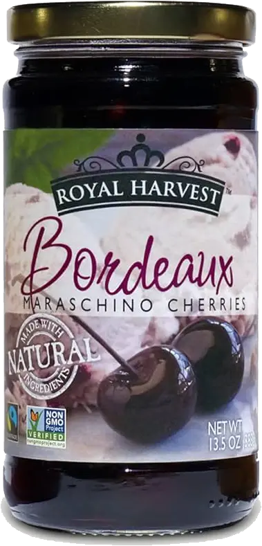 Royal Harvest Bordeaux Maraschino Cherries 13.5Oz 1