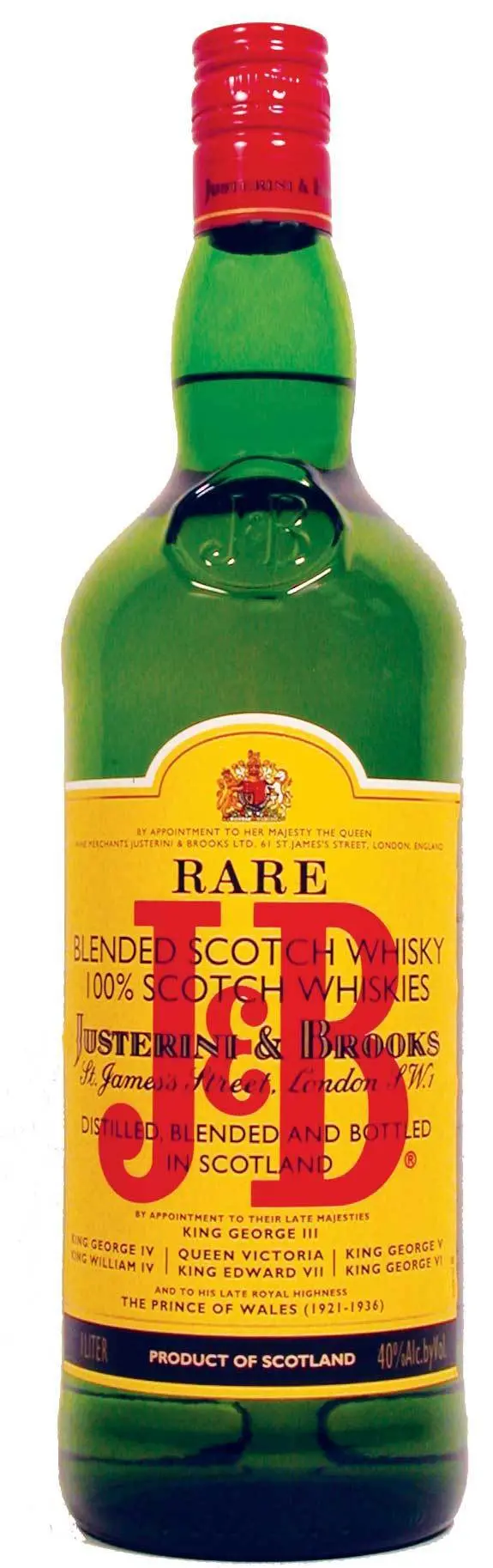 J&B Blended Scotch Whiskey 750Ml 1