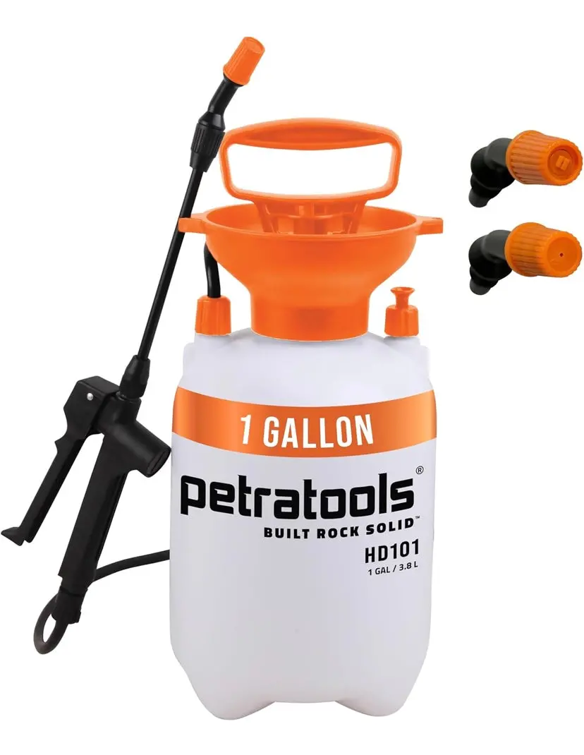 Petratools 1 Gallon Pump Sprayer - Hd101 Garden Sprayer With 2 Nozzles 1