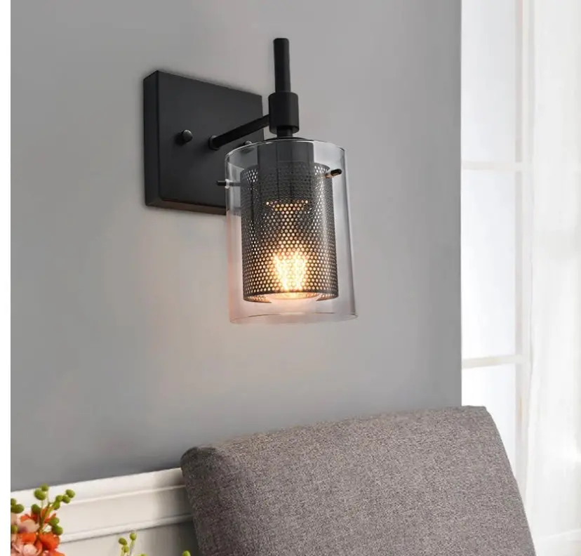 Contemporary Dimmable Cylindrical Shaded Vanity
Light 1