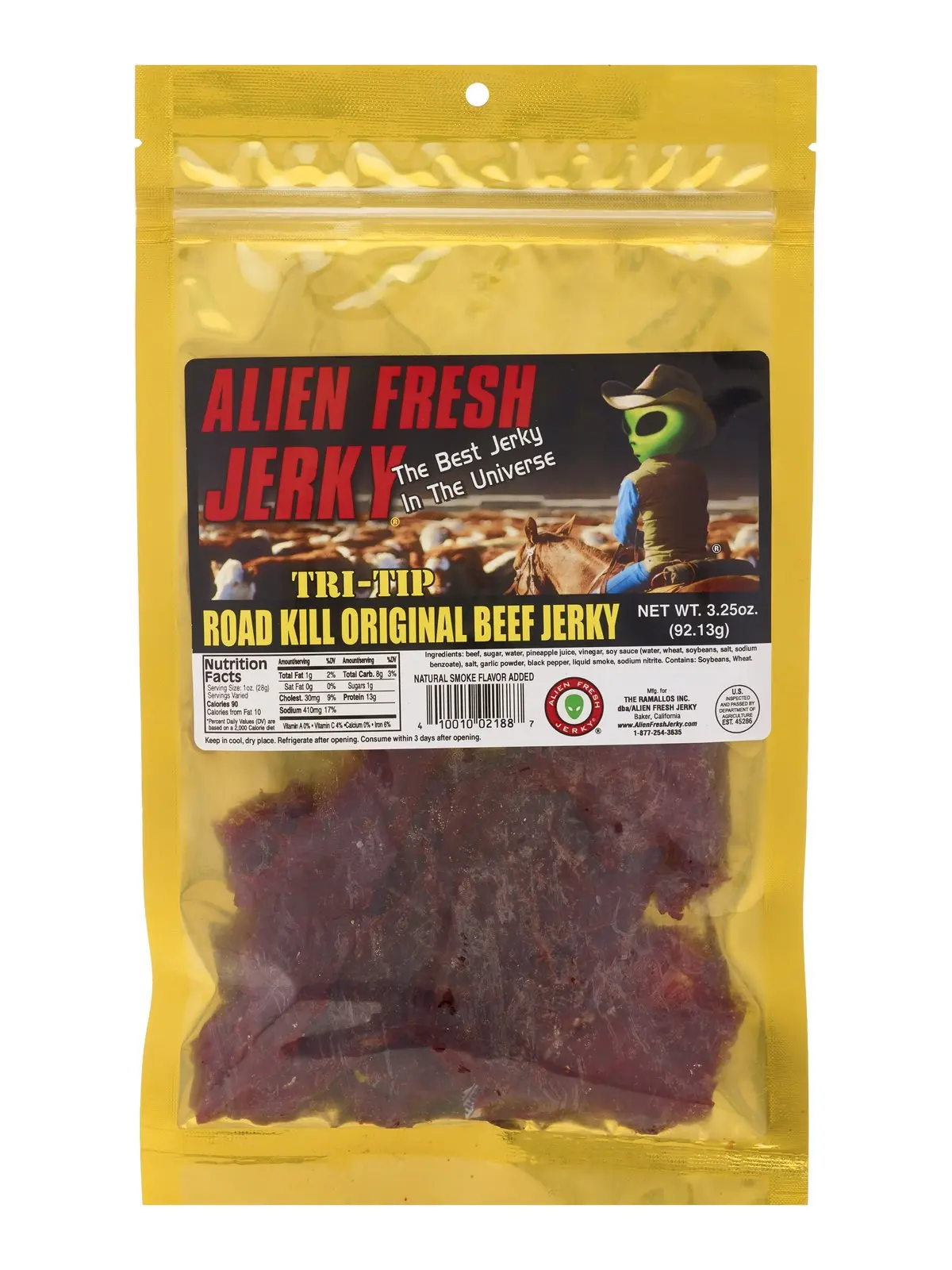 Alien Fresh Beef Jerky Roadkill Original 3.25Oz 1