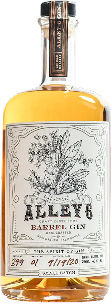 Alley 6 Harvest Barrel Aged Gin 750Ml 1