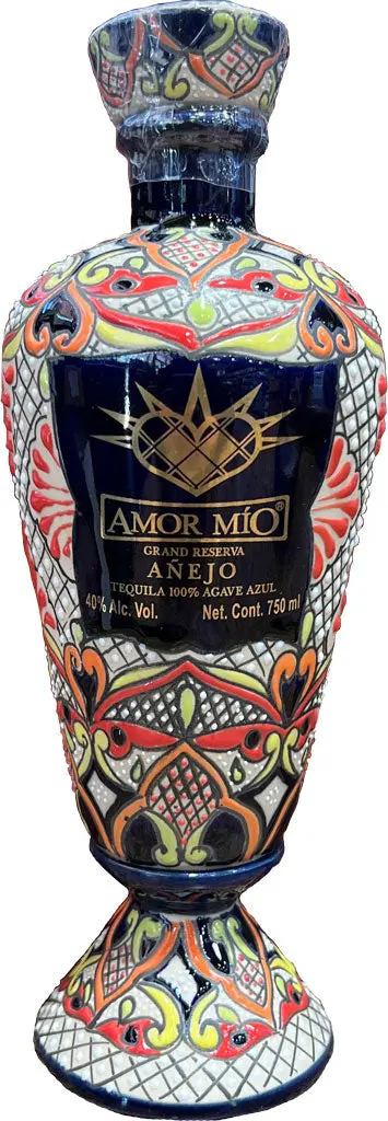 Amor Mio Tequila Anejo Ceramic 750Ml 1