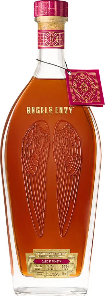 Angel's Envy Bourbon Whiskey Cask Strength Finished In Port Barrel 2024 750Ml 1