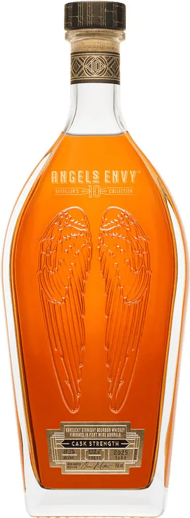 Angel's Envy Bourbon Whiskey Cask Strength Finished In Port Barrel 10 Year Old 750Ml 1