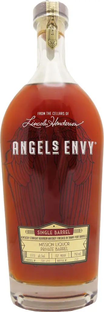 Angel's Envy "Mission Exclusive" Single Barrel Bourbon Finished In Tawny Port Barrels 110 Proof 750Ml 1