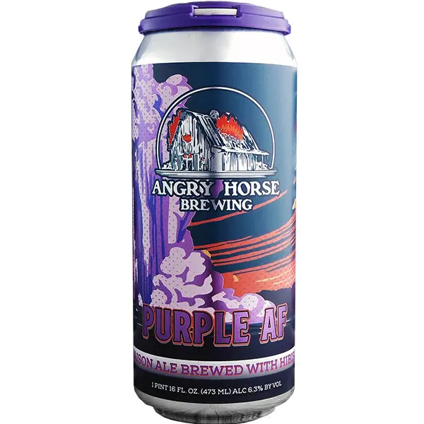 Angry Horse Brewing Purple Af Saison 16Oz Can 1
