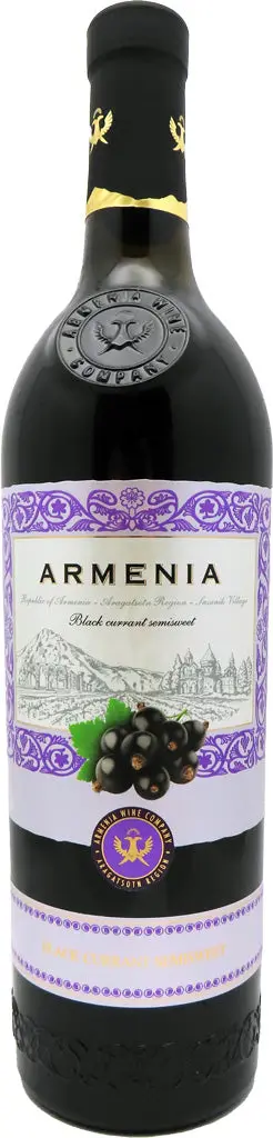 Armenia Black Currant Semi Sweet Wine 750Ml 1