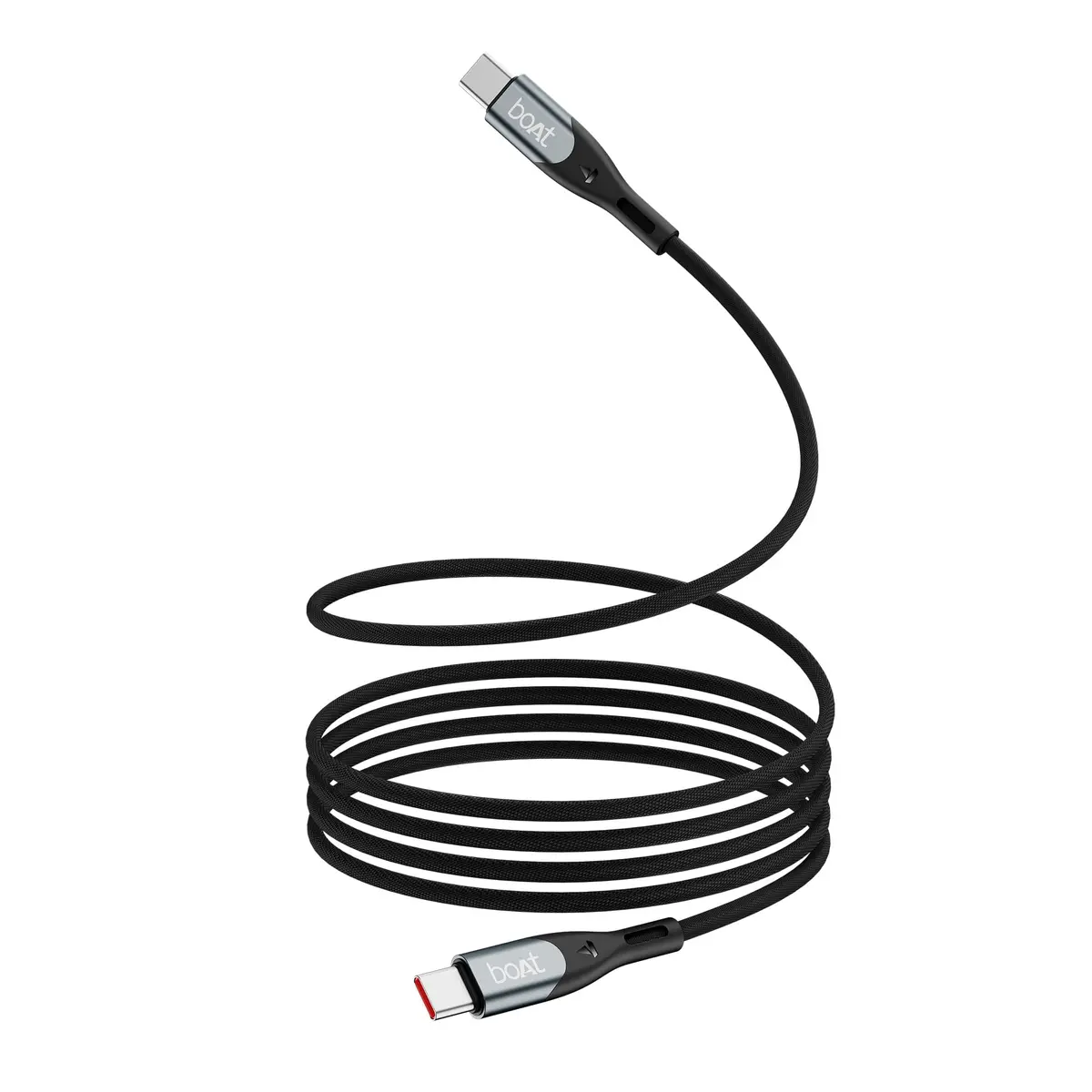Boat Type C To C 100W Cable | Fast Charging Cable With 100W Output, 480 Mbps Data Sync & Nylon Braided Skin 1