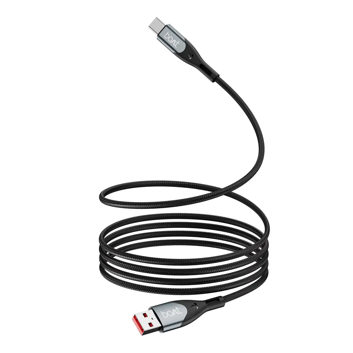 Boat Type A To C 65W Cable | Fast Charging Cable With 65W Output, 480 Mbps Data Sync & Nylon Braided Skin 1