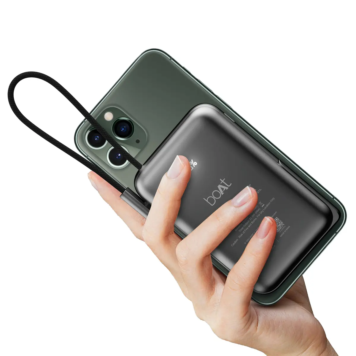 Boat Energyshroom Pb330  Magnacharge | 10000Mah Magnetic Wireless Power Bank With 15 W Wireless Charging, Led Battery Display, 12 Layer Smart Ic Protection 1