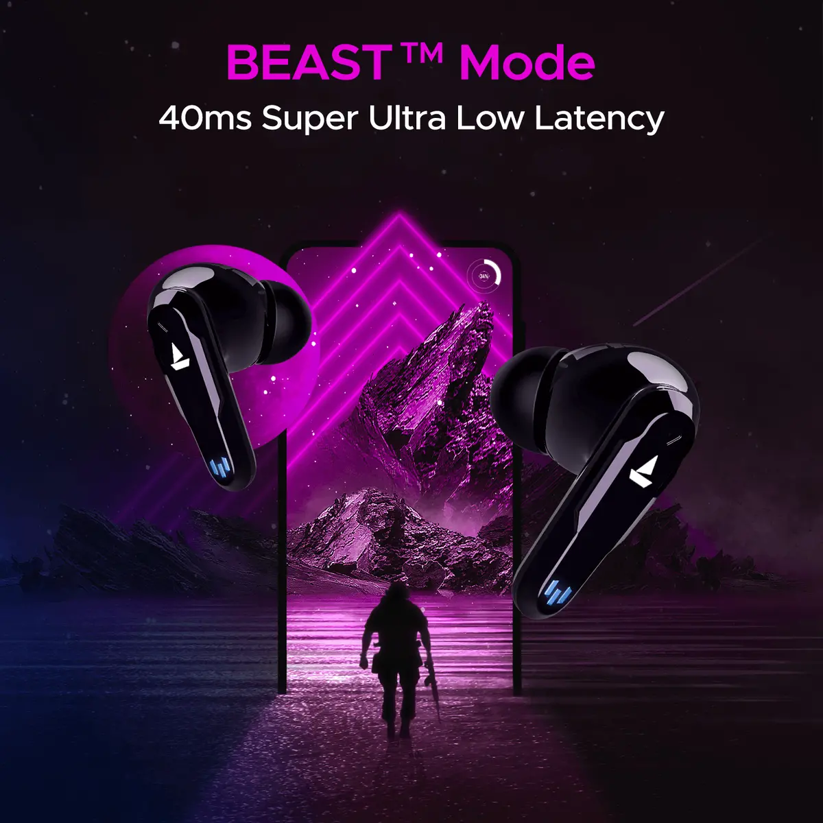 Boat Immortal 161 | Bluetooth Gaming Wireless Earbuds With Beast™️Mode, Asap™️ Charge, Rgb Lights 1