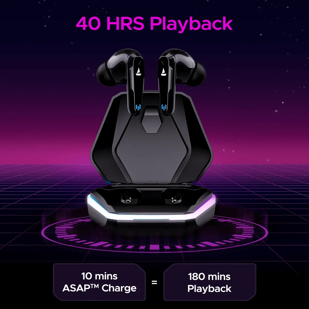 Boat Immortal 161 | Bluetooth Gaming Wireless Earbuds With Beast™️Mode, Asap™️ Charge, Rgb Lights 2