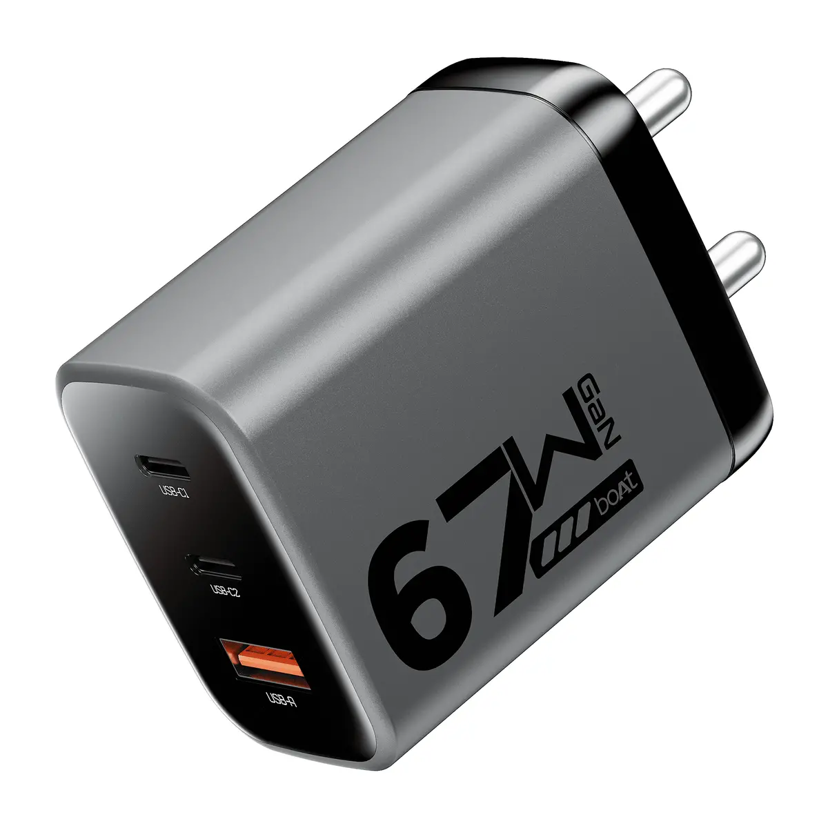 67W Gan Charger | Fast Triple-Port Charger With Gan Chip, Auto-Detect Tech & Smart Ic Protection 1