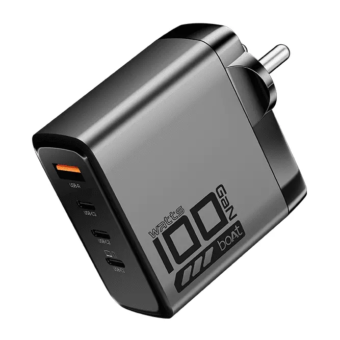 100W Gan Charger | 100W Fast Charger With Gan Chip Technology, 12-Layer Smart Ic Protection, Quad-Port Charging 1