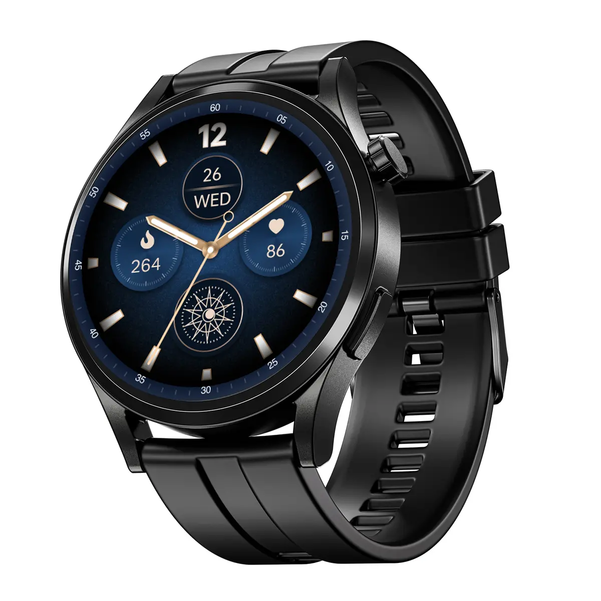 Boat Chrome Horizon | Smartwatch With 1.51" Amoled Display, Premium Metal Built, Vo2 Max, Video Watch Face, Functional Crown 1